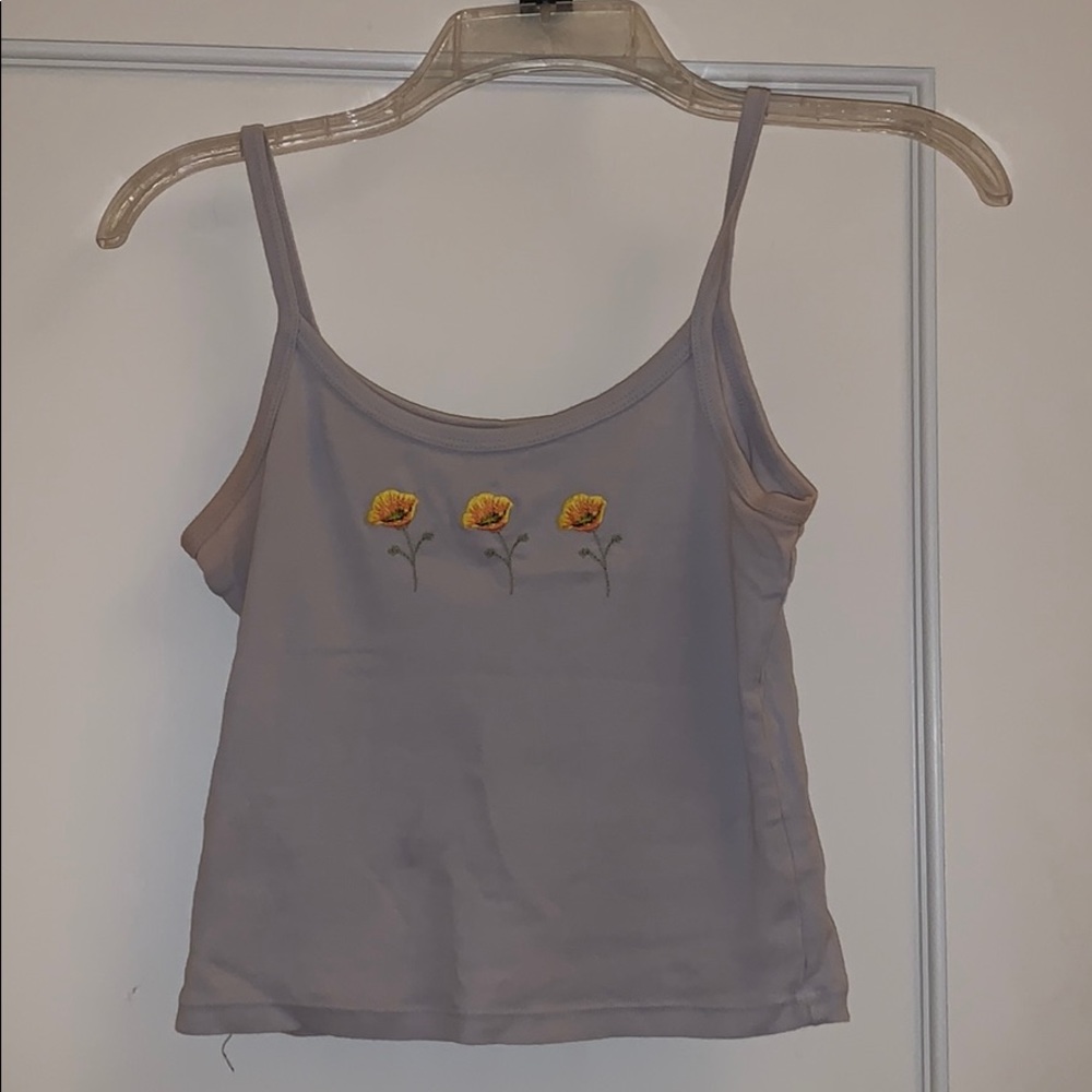 BRANDY LIGHT BLUE FLOWER TANK